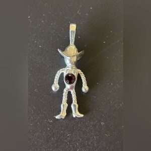 Vintage Montana Silversmith KowBoy Kritters cowboy July birthstone charm pendant